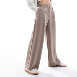 Abercrombie & Fitch Taupe Sloane Wide Leg Pants